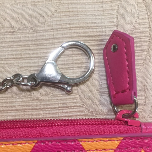 Vera Bradley Pink Slim Coin/Card Clip Purse - Picture 8 of 15